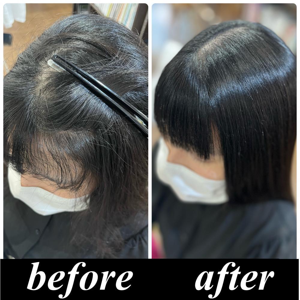 【美髪整形】異次元の最新髪質改善　シルク酸性ストレート(前髪